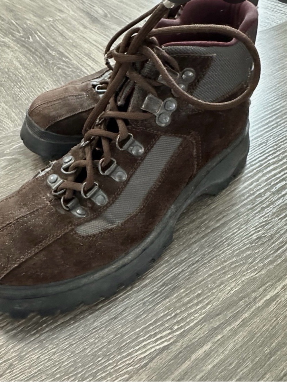 PRADA Sport Brown Suede Hiking Boots